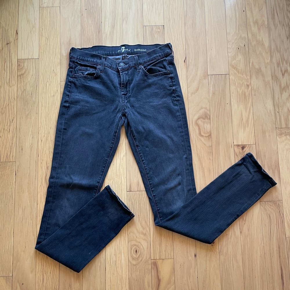 7 For All Mankind Roxanne Grey Denim Jeans Size 30